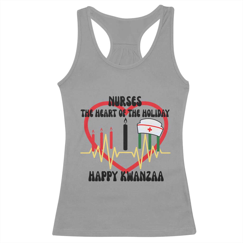 Nurse The Heart Of The Holiday Racerback Tank Top Happy Kwanzaa Medical Gift - Wonder Print Shop