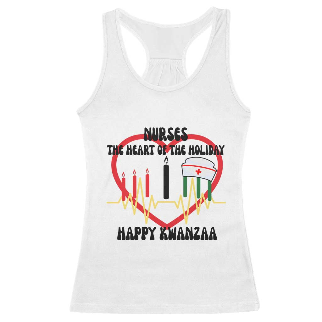 Nurse The Heart Of The Holiday Racerback Tank Top Happy Kwanzaa Medical Gift - Wonder Print Shop