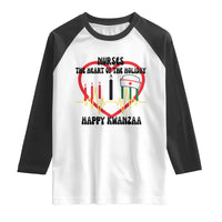 Nurse The Heart Of The Holiday Raglan Shirt Happy Kwanzaa Medical Gift - Wonder Print Shop