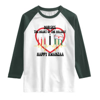Nurse The Heart Of The Holiday Raglan Shirt Happy Kwanzaa Medical Gift - Wonder Print Shop