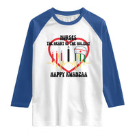 Nurse The Heart Of The Holiday Raglan Shirt Happy Kwanzaa Medical Gift - Wonder Print Shop