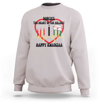 Nurse The Heart Of The Holiday Sweatshirt Happy Kwanzaa Medical Gift - Wonder Print Shop