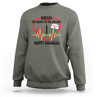 Nurse The Heart Of The Holiday Sweatshirt Happy Kwanzaa Medical Gift - Wonder Print Shop