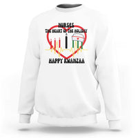 Nurse The Heart Of The Holiday Sweatshirt Happy Kwanzaa Medical Gift - Wonder Print Shop