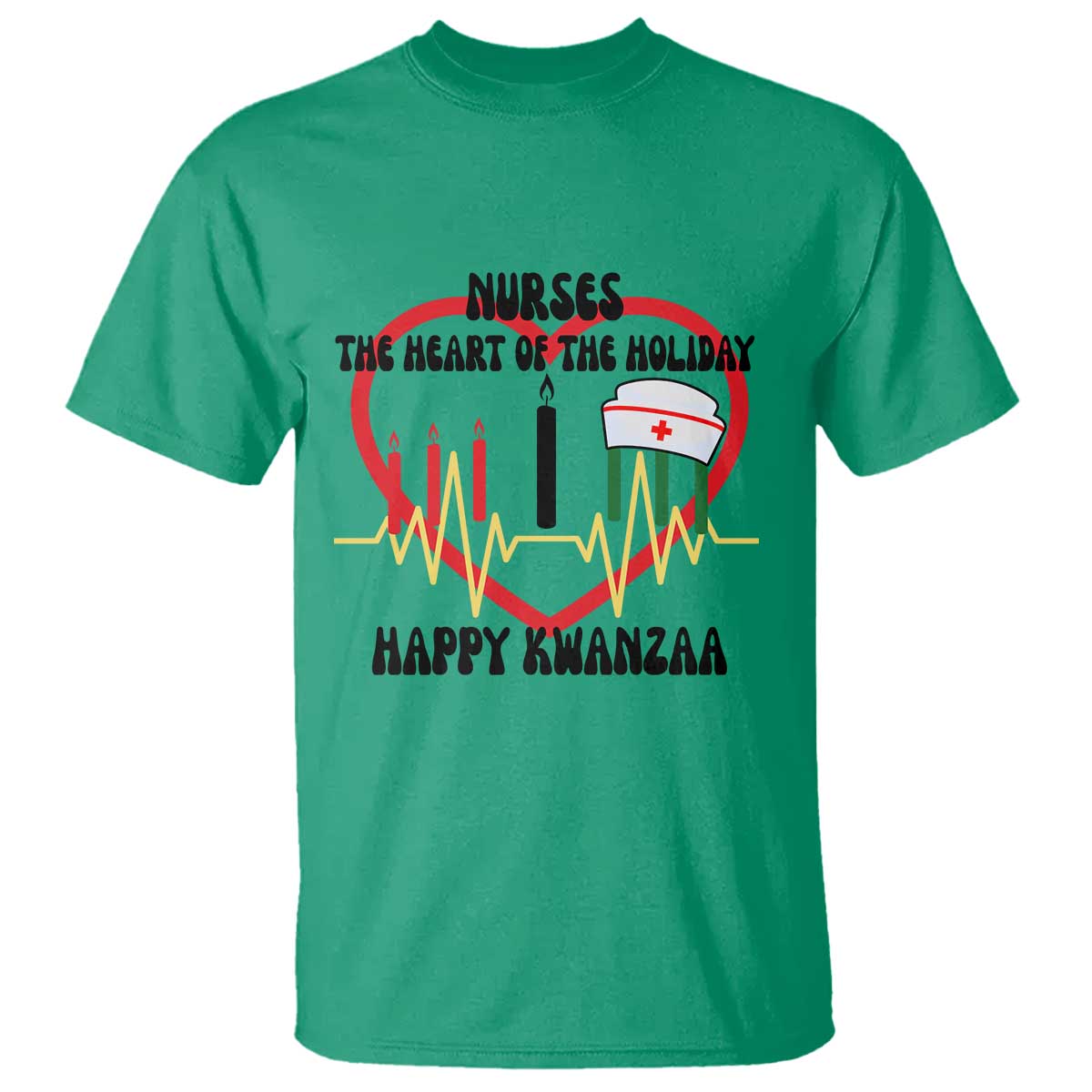 Nurse The Heart Of The Holiday T Shirt Happy Kwanzaa Medical Gift - Wonder Print Shop