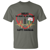 Nurse The Heart Of The Holiday T Shirt Happy Kwanzaa Medical Gift - Wonder Print Shop