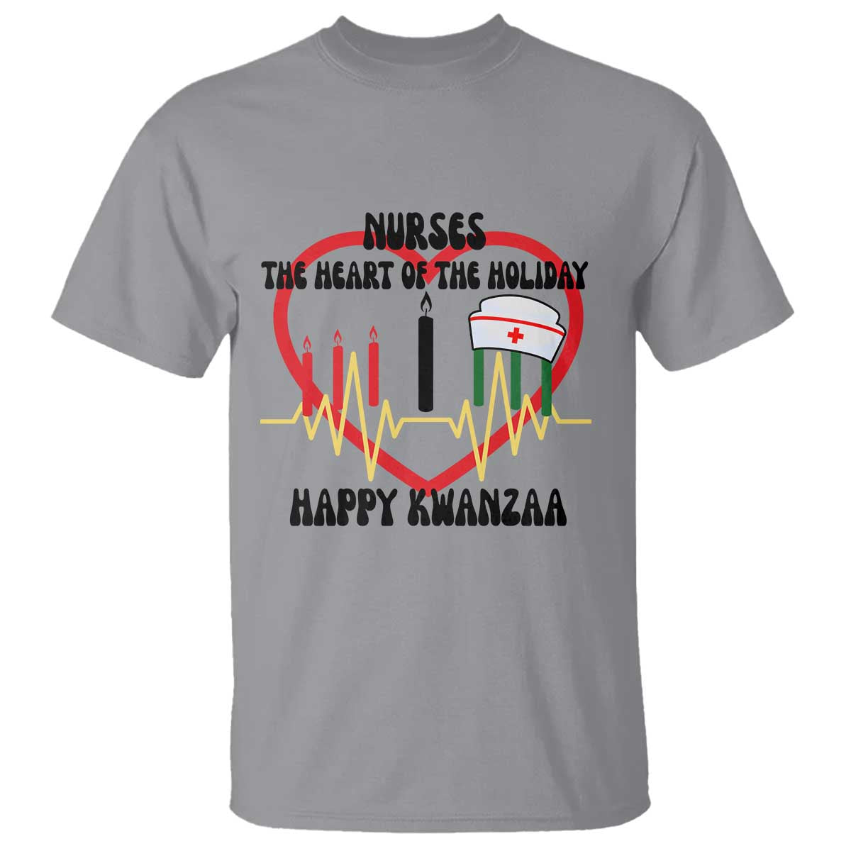 Nurse The Heart Of The Holiday T Shirt Happy Kwanzaa Medical Gift - Wonder Print Shop
