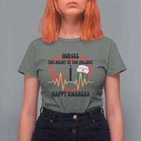 Nurse The Heart Of The Holiday T Shirt For Women Happy Kwanzaa Medical Gift - Wonder Print Shop