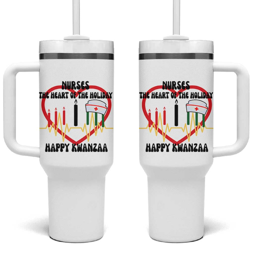 Nurse The Heart Of The Holiday Tumbler With Handle Happy Kwanzaa Medical Gift - Wonder Print Shop