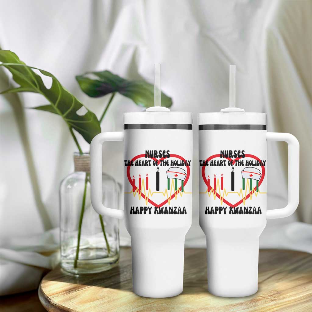 Nurse The Heart Of The Holiday Tumbler With Handle Happy Kwanzaa Medical Gift - Wonder Print Shop