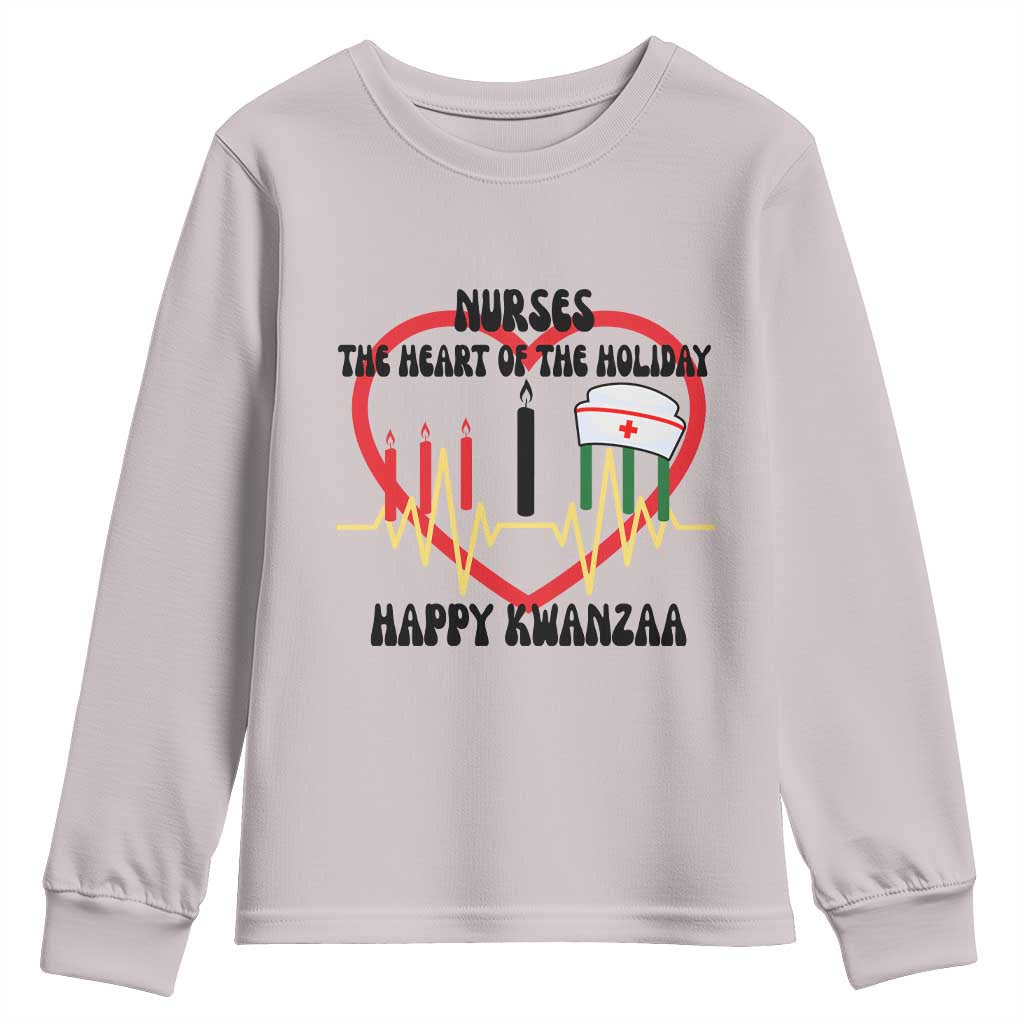 Nurse The Heart Of The Holiday Youth Sweatshirt Happy Kwanzaa Medical Gift - Wonder Print Shop