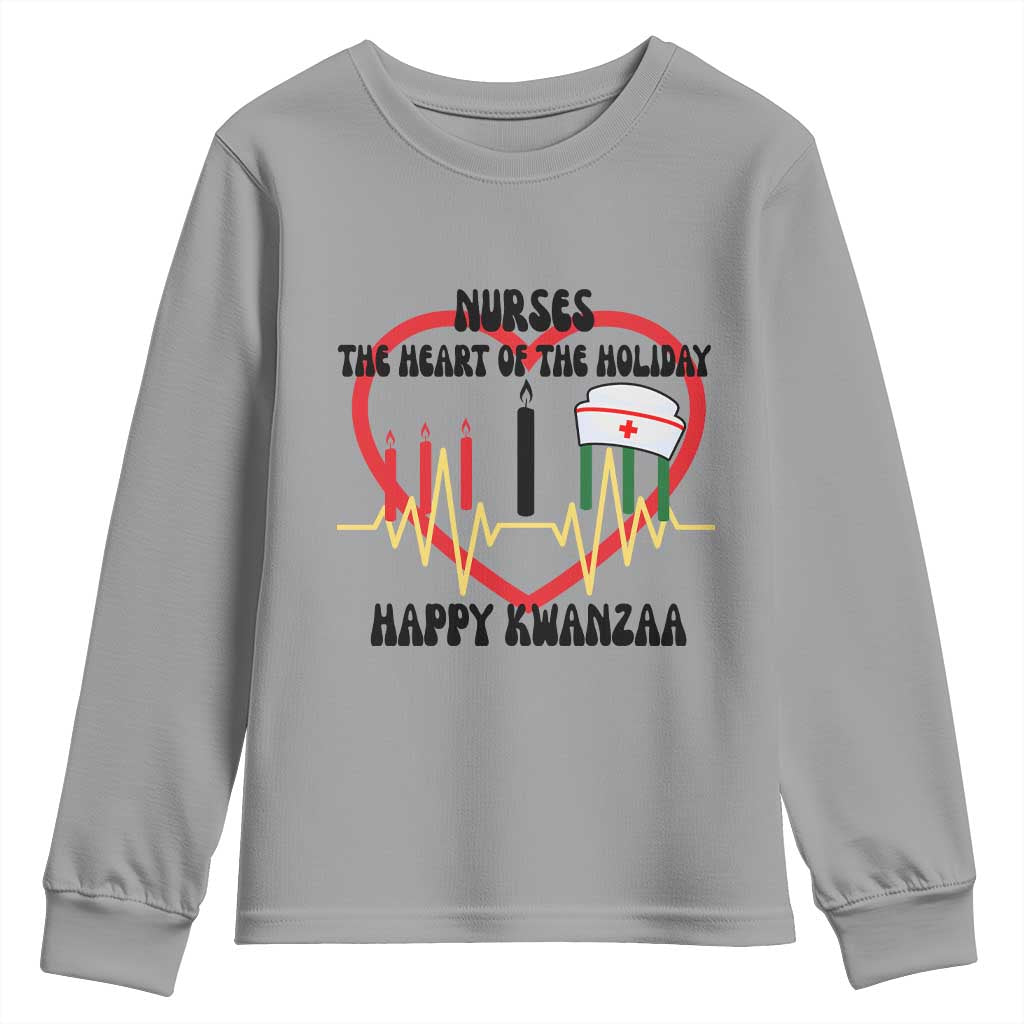 Nurse The Heart Of The Holiday Youth Sweatshirt Happy Kwanzaa Medical Gift - Wonder Print Shop