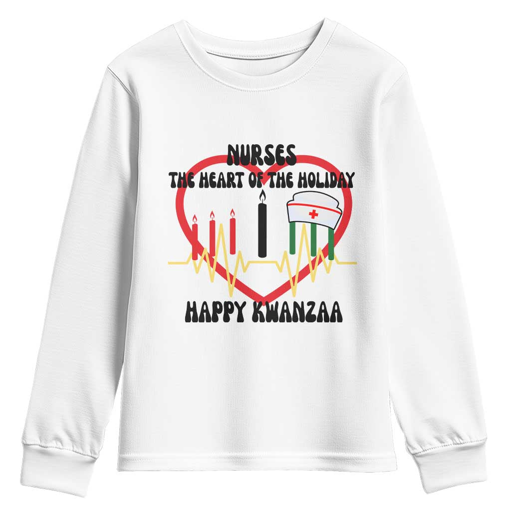 Nurse The Heart Of The Holiday Youth Sweatshirt Happy Kwanzaa Medical Gift - Wonder Print Shop