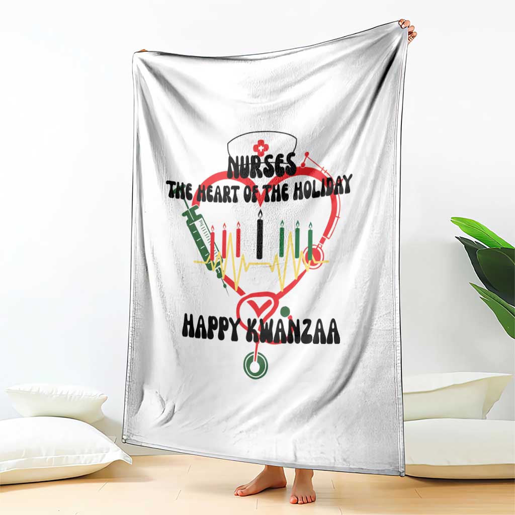 Nurses The Heart Of The Holiday Throw Blanket Kwanzaa Celebration Gift - Wonder Print Shop