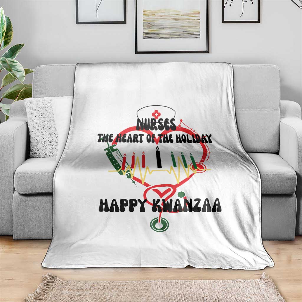 Nurses The Heart Of The Holiday Throw Blanket Kwanzaa Celebration Gift - Wonder Print Shop