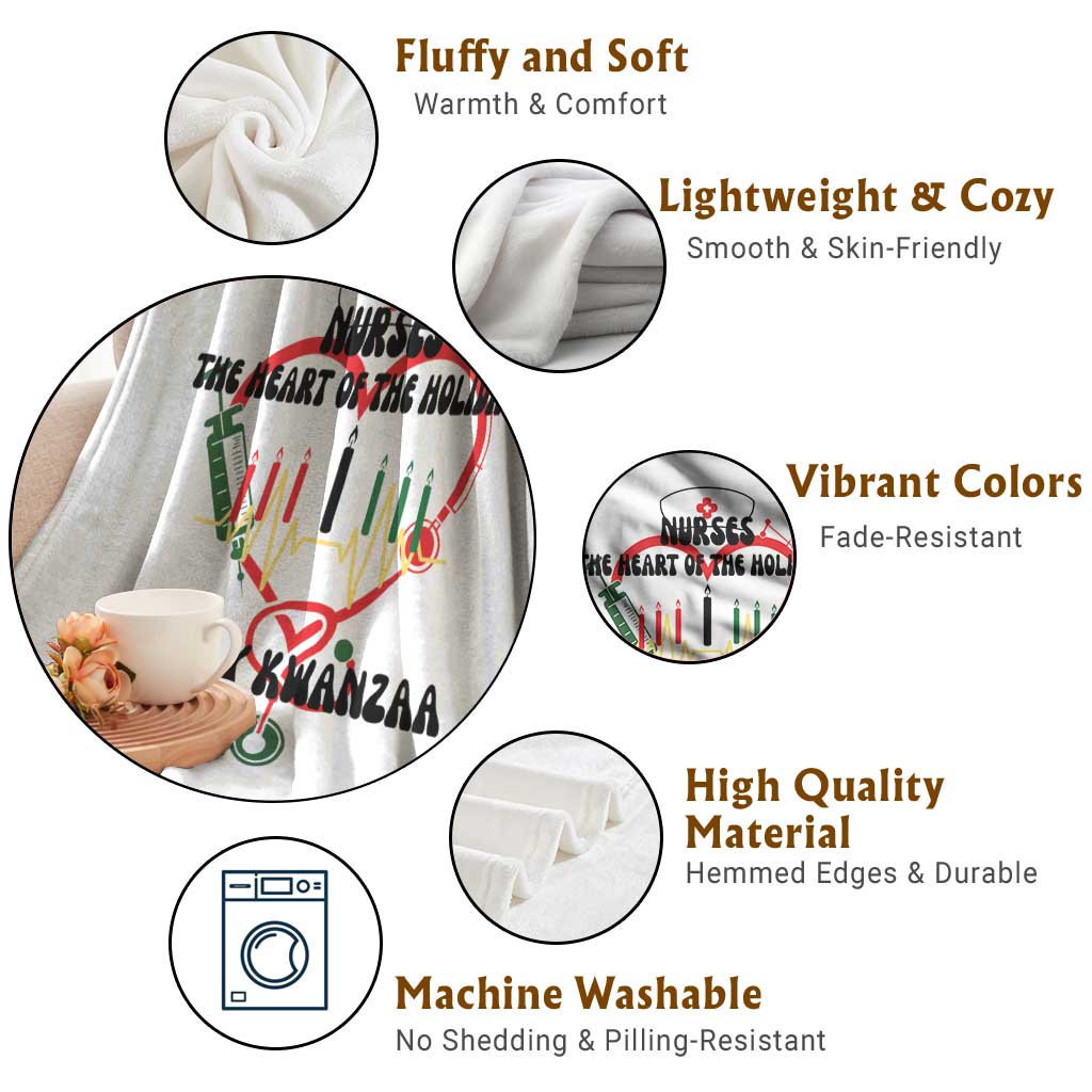 Nurses The Heart Of The Holiday Throw Blanket Kwanzaa Celebration Gift - Wonder Print Shop