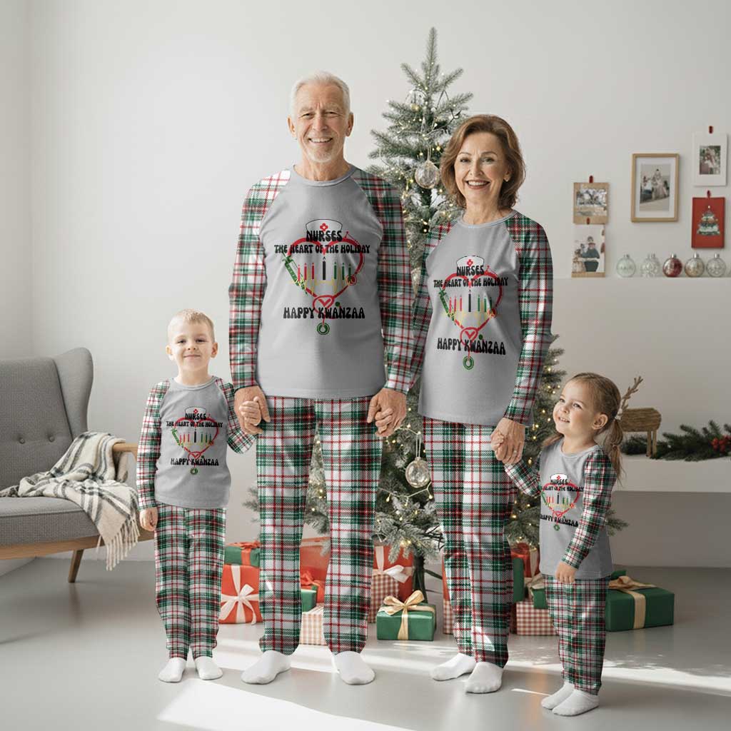 Nurses The Heart Of The Holiday Plaid Pajama Set Kwanzaa Celebration Gift - Wonder Print Shop