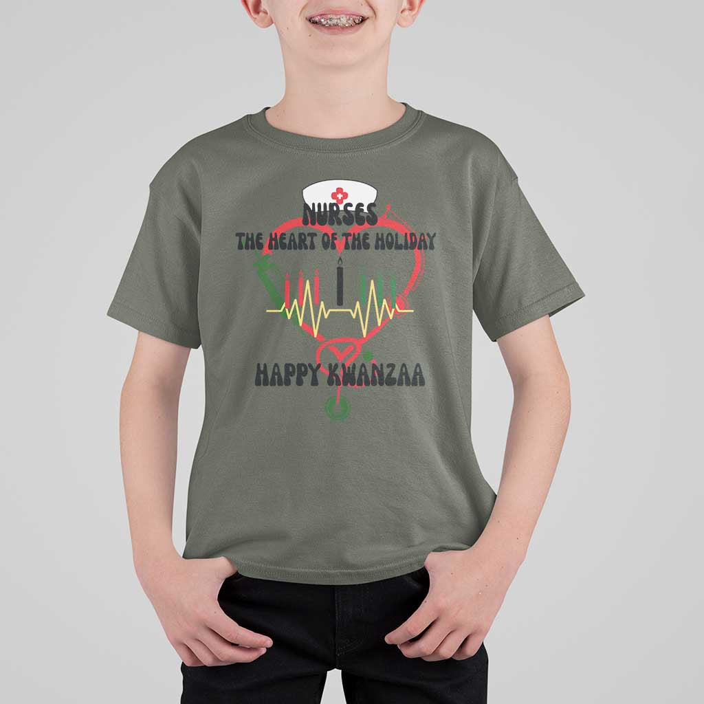Nurses The Heart Of The Holiday T Shirt For Kid Kwanzaa Celebration Gift - Wonder Print Shop