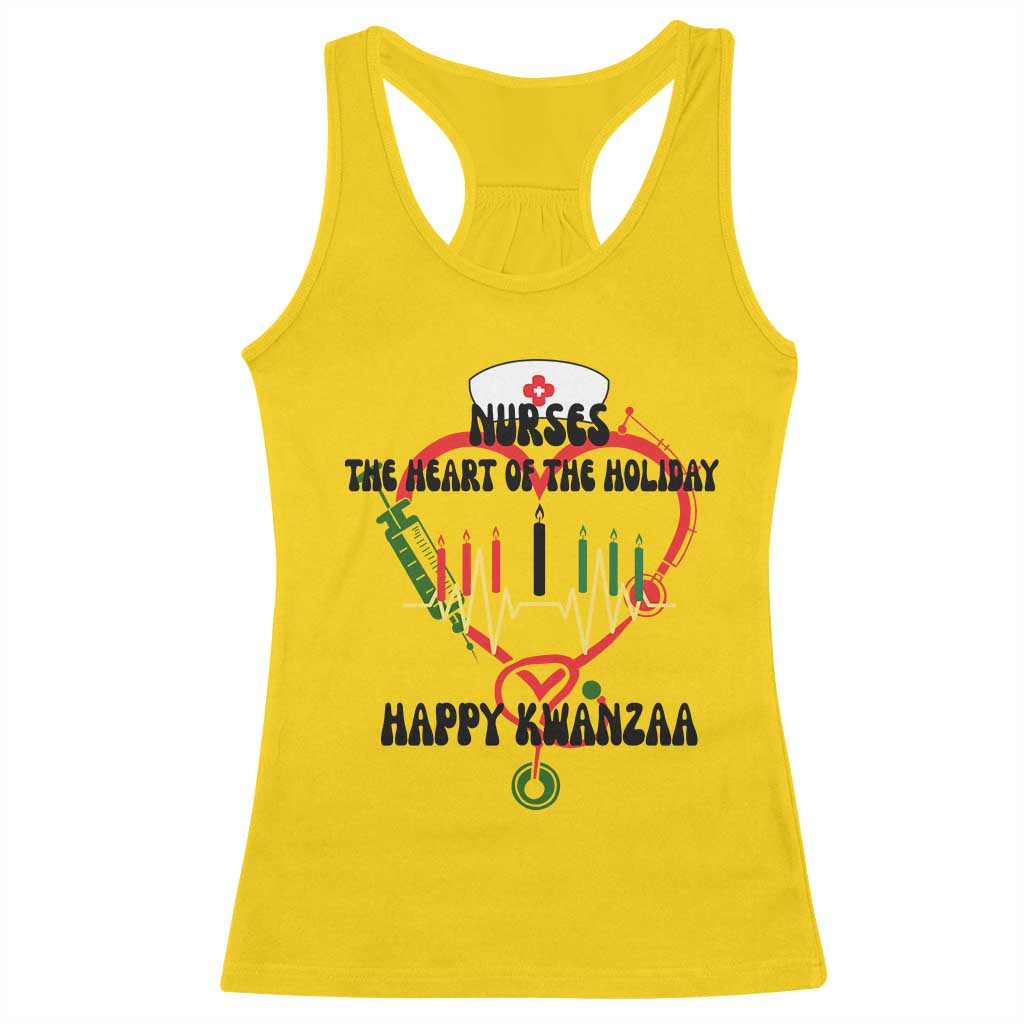 Nurses The Heart Of The Holiday Racerback Tank Top Kwanzaa Celebration Gift - Wonder Print Shop