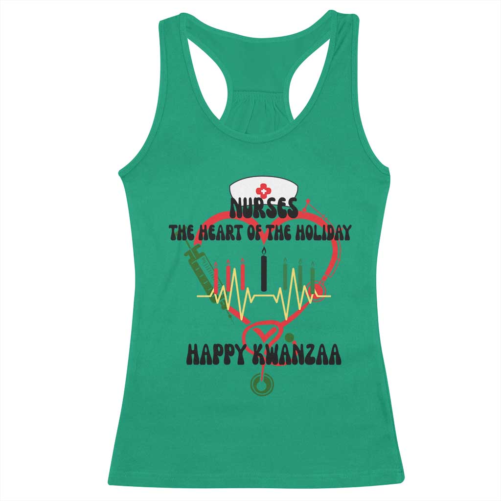Nurses The Heart Of The Holiday Racerback Tank Top Kwanzaa Celebration Gift - Wonder Print Shop