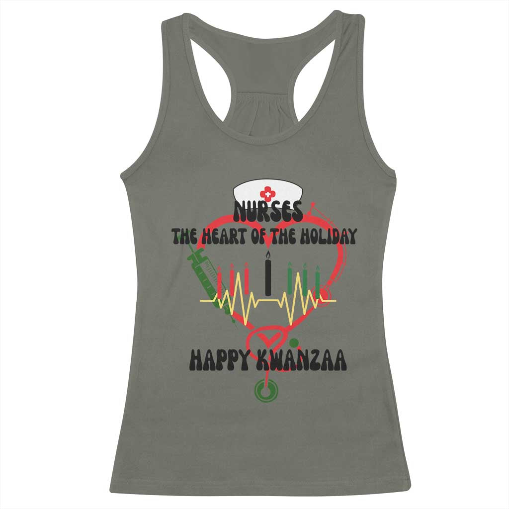 Nurses The Heart Of The Holiday Racerback Tank Top Kwanzaa Celebration Gift - Wonder Print Shop