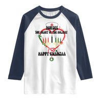 Nurses The Heart Of The Holiday Raglan Shirt Kwanzaa Celebration Gift - Wonder Print Shop