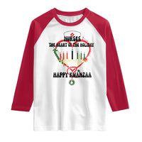 Nurses The Heart Of The Holiday Raglan Shirt Kwanzaa Celebration Gift - Wonder Print Shop