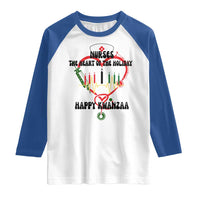 Nurses The Heart Of The Holiday Raglan Shirt Kwanzaa Celebration Gift - Wonder Print Shop