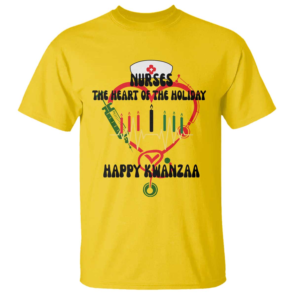 Nurses The Heart Of The Holiday T Shirt Kwanzaa Celebration Gift - Wonder Print Shop