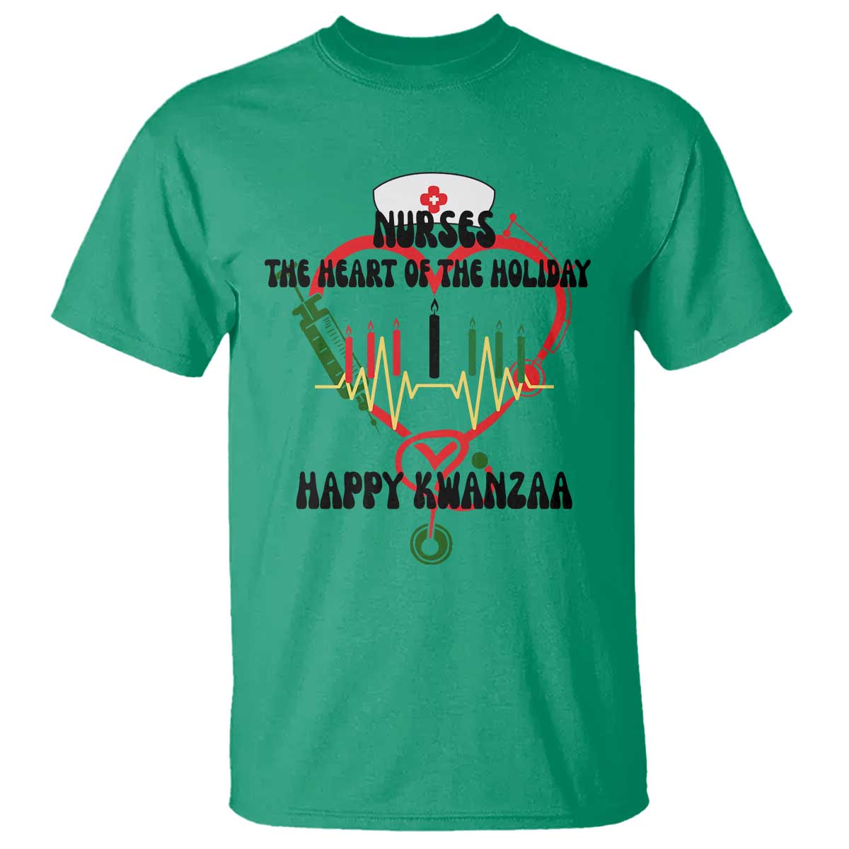Nurses The Heart Of The Holiday T Shirt Kwanzaa Celebration Gift - Wonder Print Shop