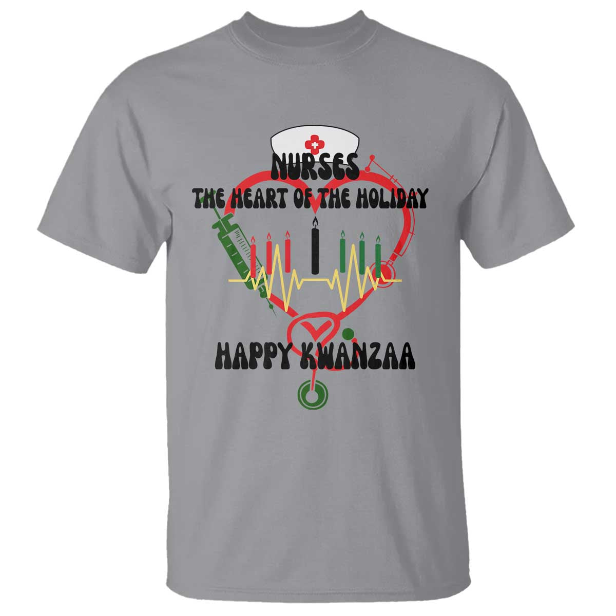 Nurses The Heart Of The Holiday T Shirt Kwanzaa Celebration Gift - Wonder Print Shop