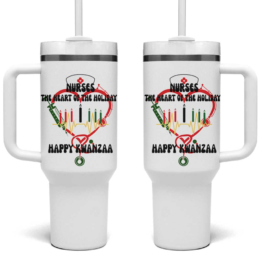 Nurses The Heart Of The Holiday Tumbler With Handle Kwanzaa Celebration Gift - Wonder Print Shop