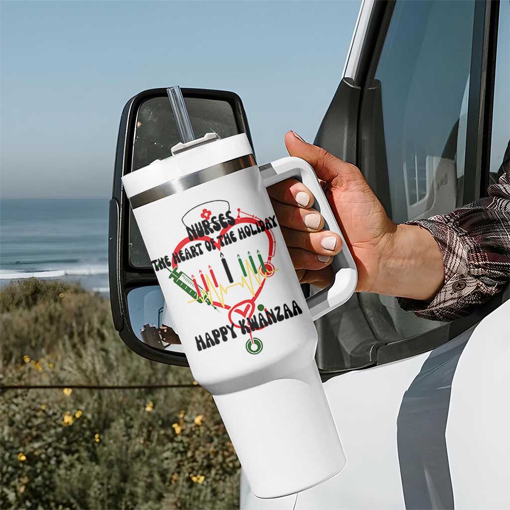 Nurses The Heart Of The Holiday Tumbler With Handle Kwanzaa Celebration Gift - Wonder Print Shop