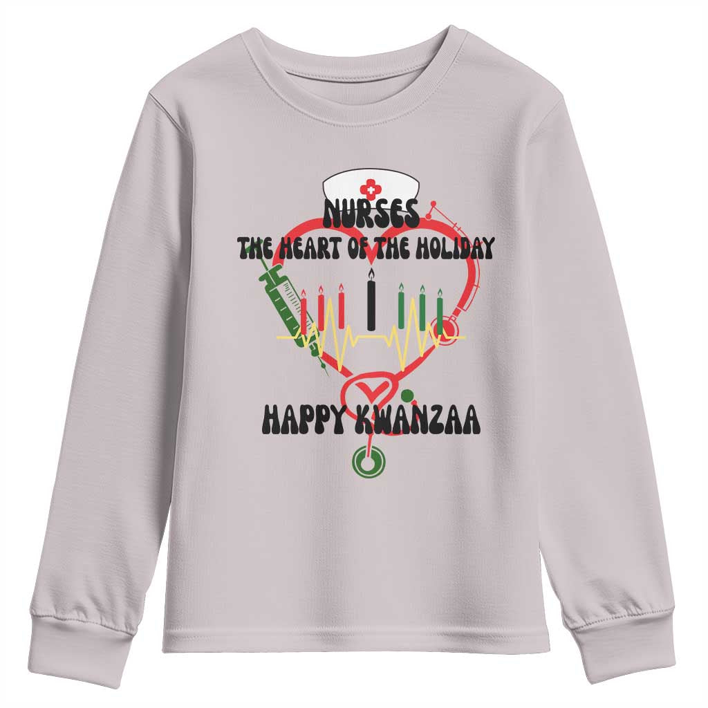 Nurses The Heart Of The Holiday Youth Sweatshirt Kwanzaa Celebration Gift - Wonder Print Shop