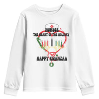 Nurses The Heart Of The Holiday Youth Sweatshirt Kwanzaa Celebration Gift - Wonder Print Shop