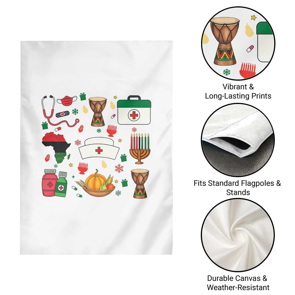 Happy Kwanzaa Nurse Pride Garden Flag African Culture Holiday Gift - Wonder Print Shop