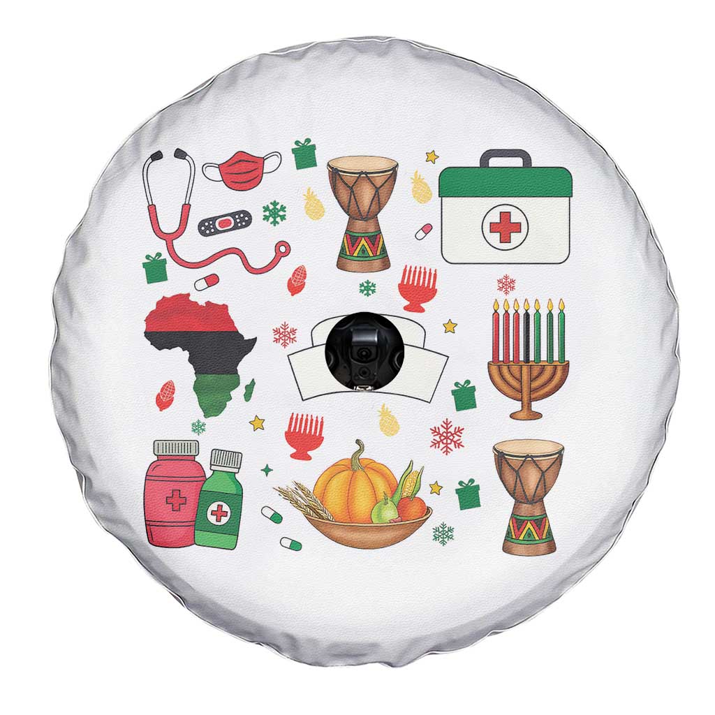 Happy Kwanzaa Nurse Pride Spare Tire Cover African Culture Holiday Gift - Wonder Print Shop
