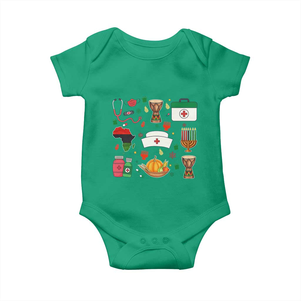 Happy Kwanzaa Nurse Pride Baby Onesie African Culture Holiday Gift - Wonder Print Shop