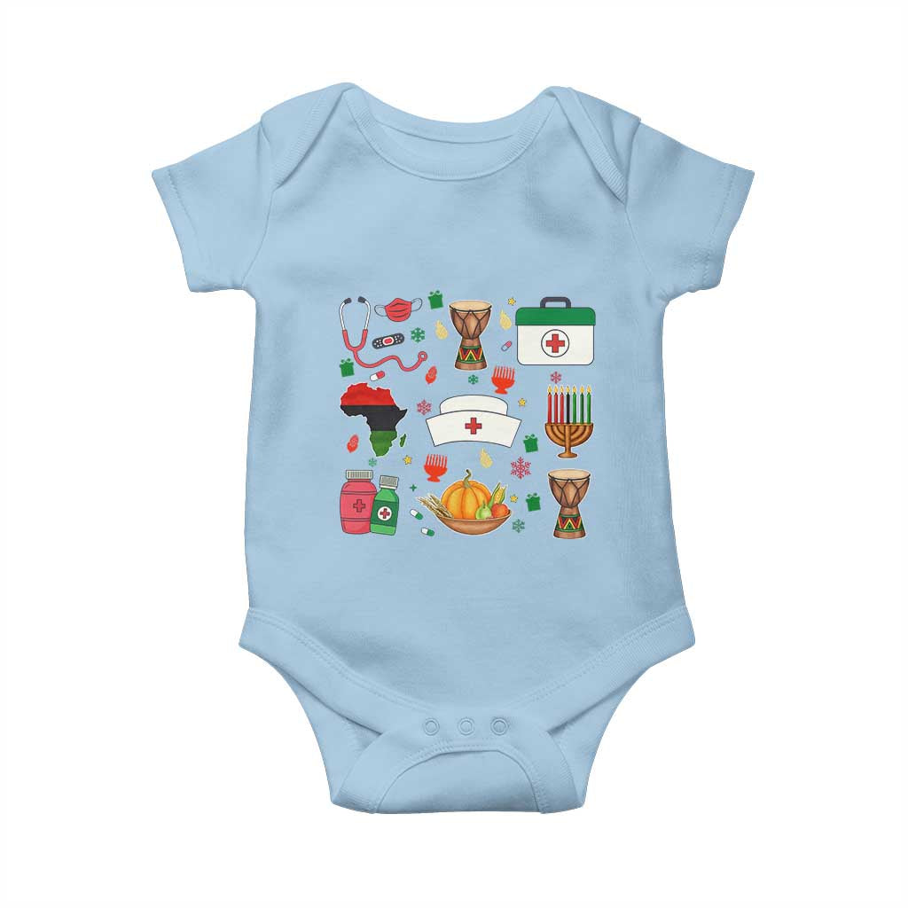 Happy Kwanzaa Nurse Pride Baby Onesie African Culture Holiday Gift - Wonder Print Shop