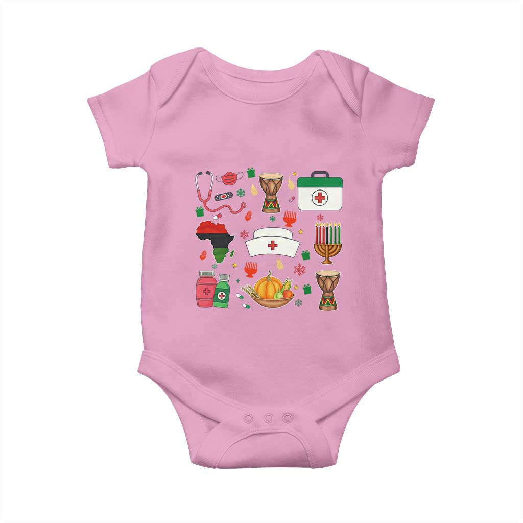 Happy Kwanzaa Nurse Pride Baby Onesie African Culture Holiday Gift - Wonder Print Shop