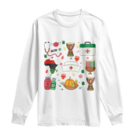 Happy Kwanzaa Nurse Pride Long Sleeve Shirt African Culture Holiday Gift - Wonder Print Shop