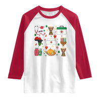Happy Kwanzaa Nurse Pride Raglan Shirt African Culture Holiday Gift - Wonder Print Shop