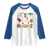Happy Kwanzaa Nurse Pride Raglan Shirt African Culture Holiday Gift - Wonder Print Shop