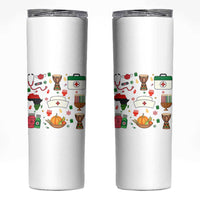 Happy Kwanzaa Nurse Pride Skinny Tumbler African Culture Holiday Gift - Wonder Print Shop