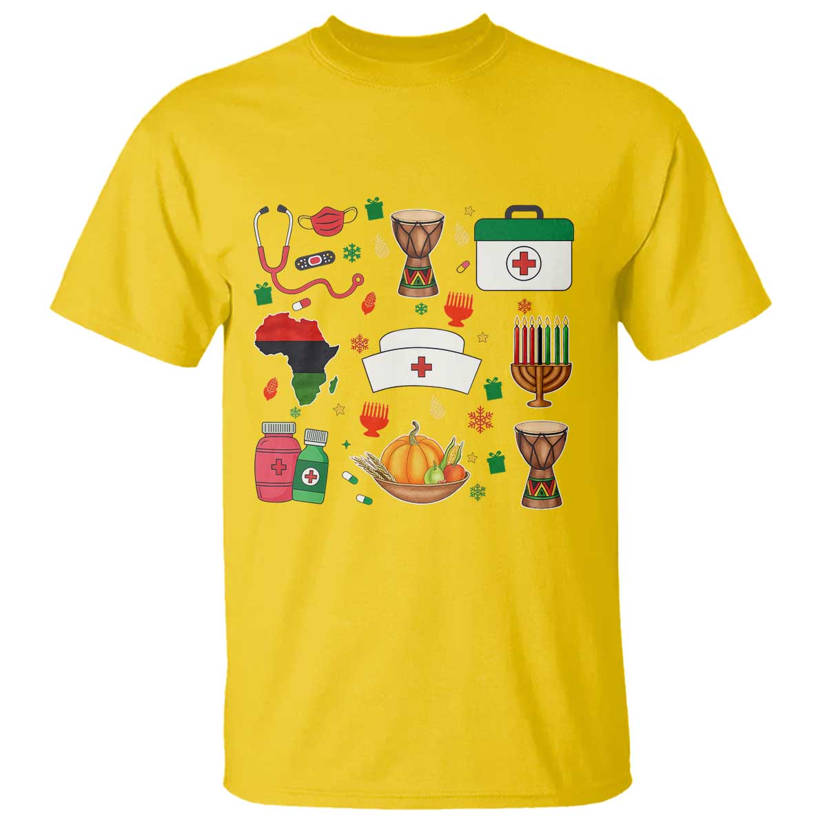 Happy Kwanzaa Nurse Pride T Shirt African Culture Holiday Gift - Wonder Print Shop