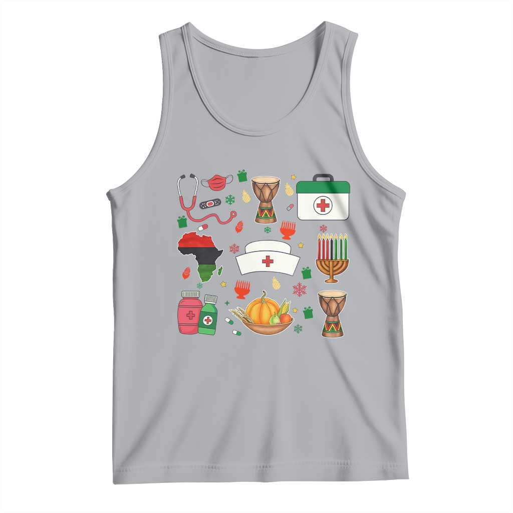 Happy Kwanzaa Nurse Pride Tank Top African Culture Holiday Gift - Wonder Print Shop
