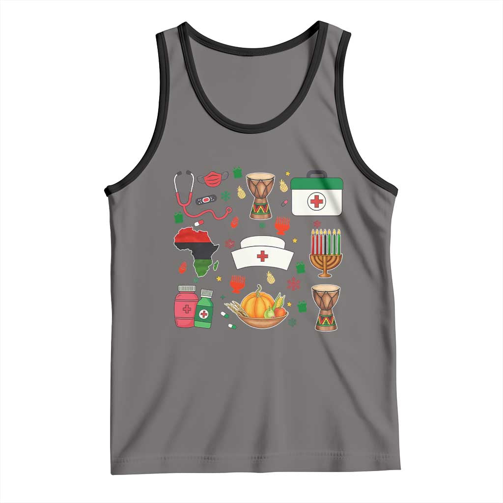 Happy Kwanzaa Nurse Pride Tank Top African Culture Holiday Gift - Wonder Print Shop