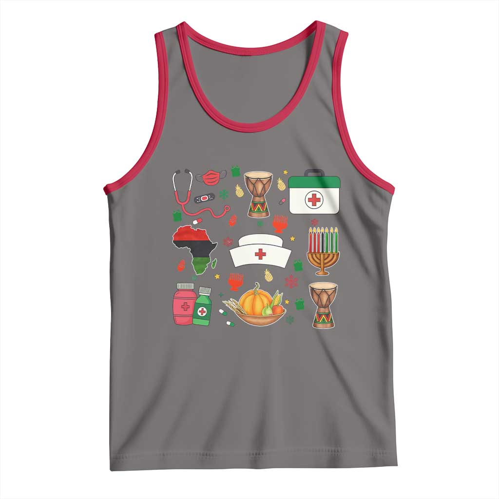 Happy Kwanzaa Nurse Pride Tank Top African Culture Holiday Gift - Wonder Print Shop