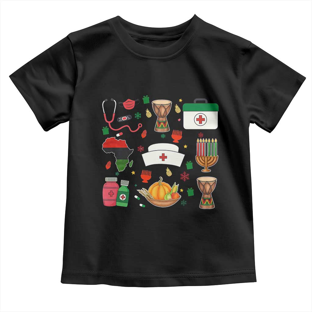 Happy Kwanzaa Nurse Pride Toddler T Shirt African Culture Holiday Gift - Wonder Print Shop