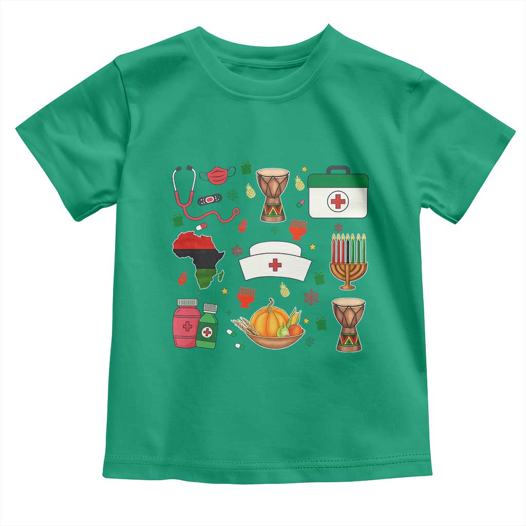 Happy Kwanzaa Nurse Pride Toddler T Shirt African Culture Holiday Gift - Wonder Print Shop